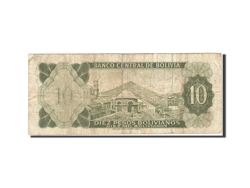 Geldschein, Bolivien, 10 Pesos Bolivianos, 1962, Undated, KM:154a, SGE+