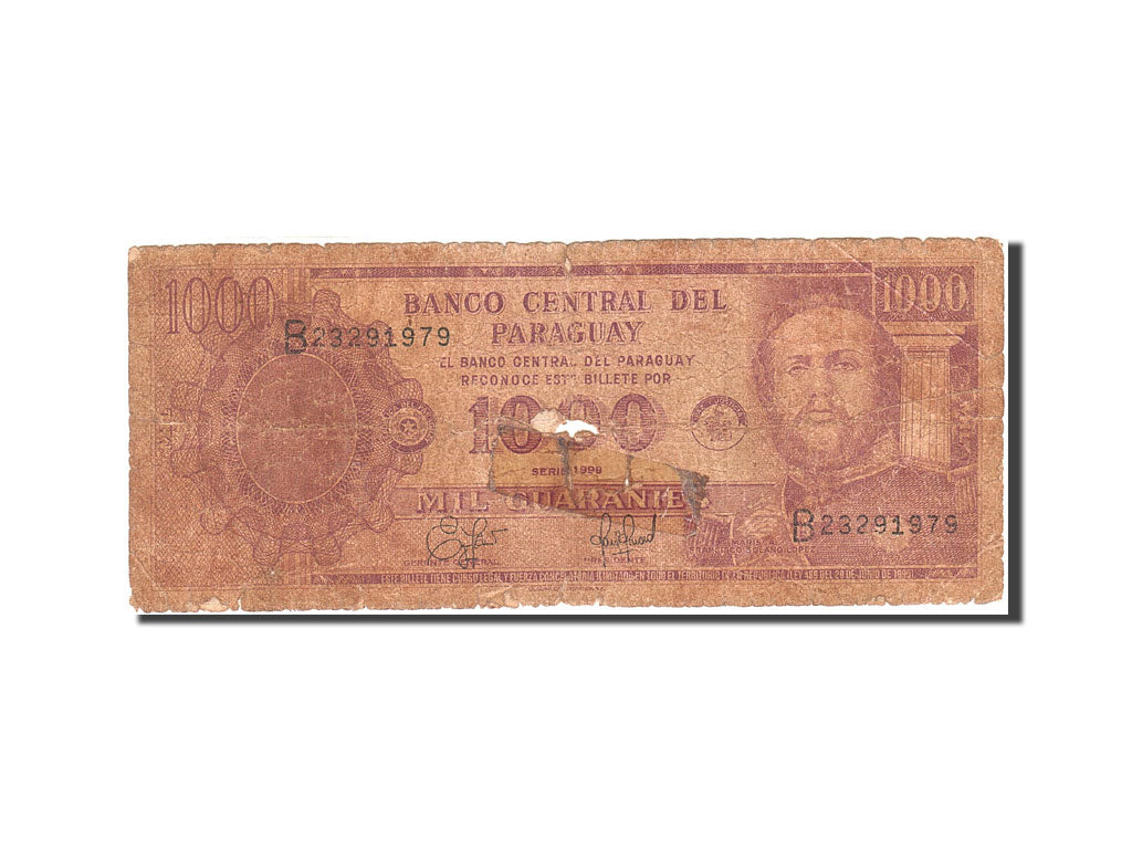 Banconote, Paraguay, 1000 Guaranies, 1997-1998, KM:214a, 1998, B