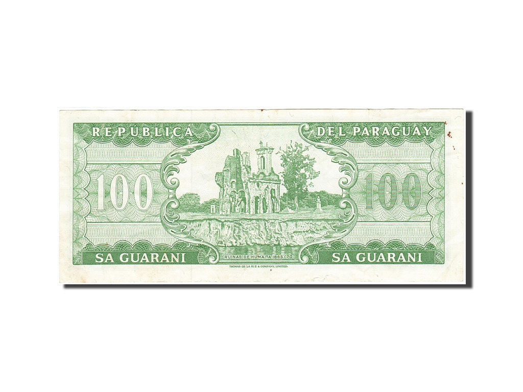 Banknote, Paraguay, 100 Guaranies, 1952, 1952, KM:199b, AU(55-58)