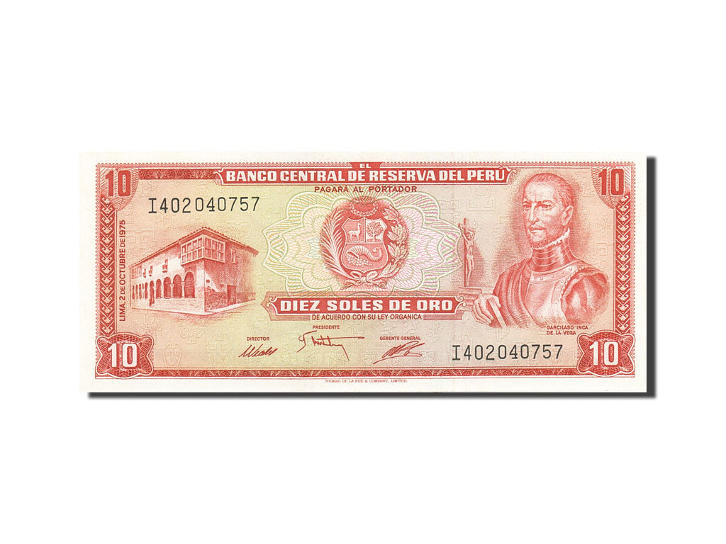 Banknote, Peru, 10 Soles De Oro, 1976-1977, 1975-10-02, KM:106, UNC(63)