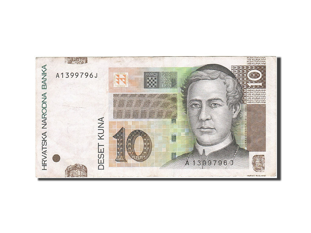 Billet, Croatie, 10 Kuna, 2001, 2001-03-07, KM:38, TB+