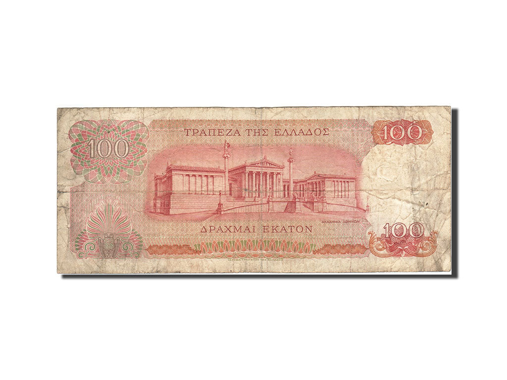 Banknote, Greece, 100 Drachmai, 1964-1970, 1964-10-01, KM:196b, VG(8-10)