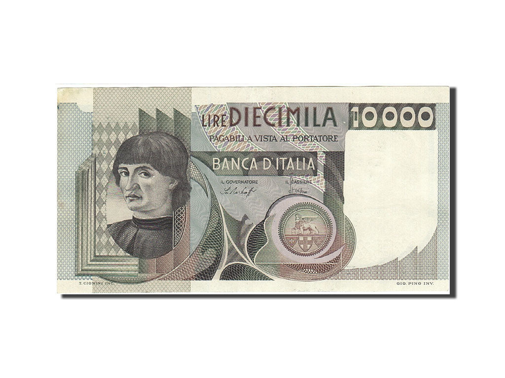 Banknote, Italy, 10,000 Lire, 1976-1979, 1976-1978, KM:106a, AU(50-53)