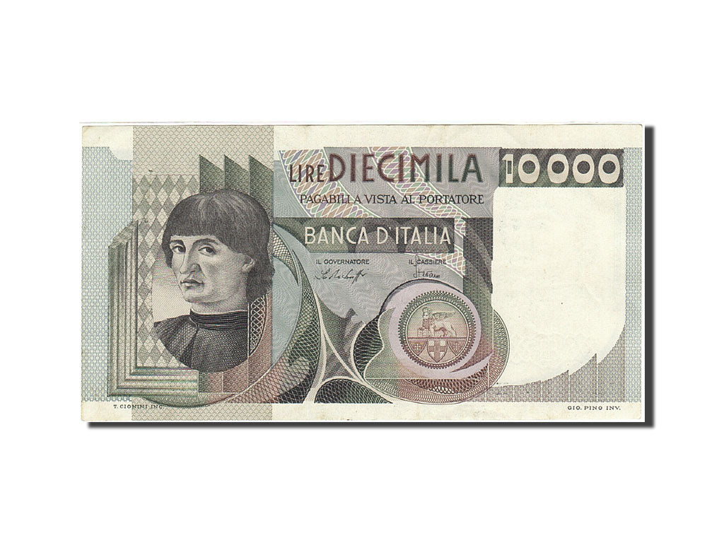 Banknote, Italy, 10,000 Lire, 1976-1979, 1976-1978, KM:106a, AU(50-53)