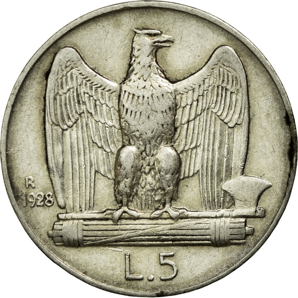 Monnaie, Italie, Vittorio Emanuele III, 5 Lire, 1928, Rome, TTB, Argent, KM:67.1