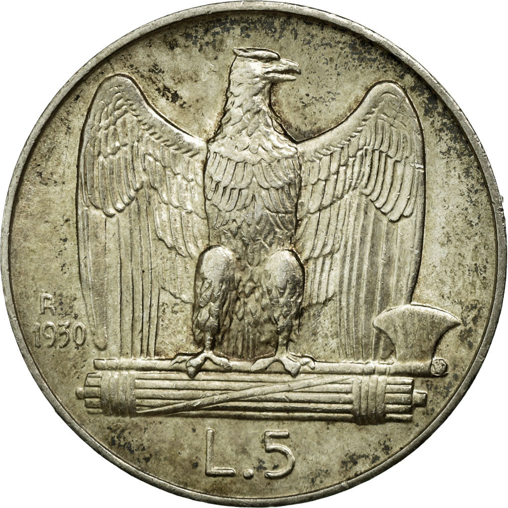 Monnaie, Italie, Vittorio Emanuele III, 5 Lire, 1930, Rome, SUP, Argent, KM:67.1