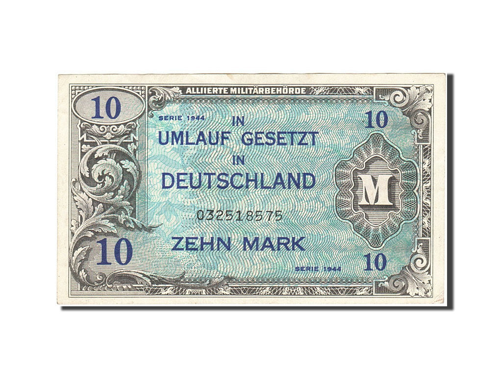 Billete, 10 Mark, 1944, Alemania, KM:194a, 1944, EBC