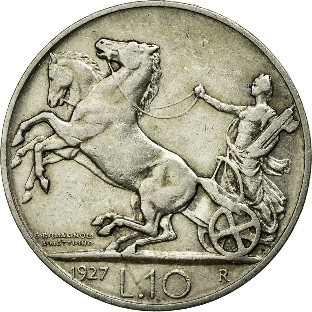 Monnaie, Italie, Vittorio Emanuele III, 10 Lire, 1927, Rome, TTB, Argent