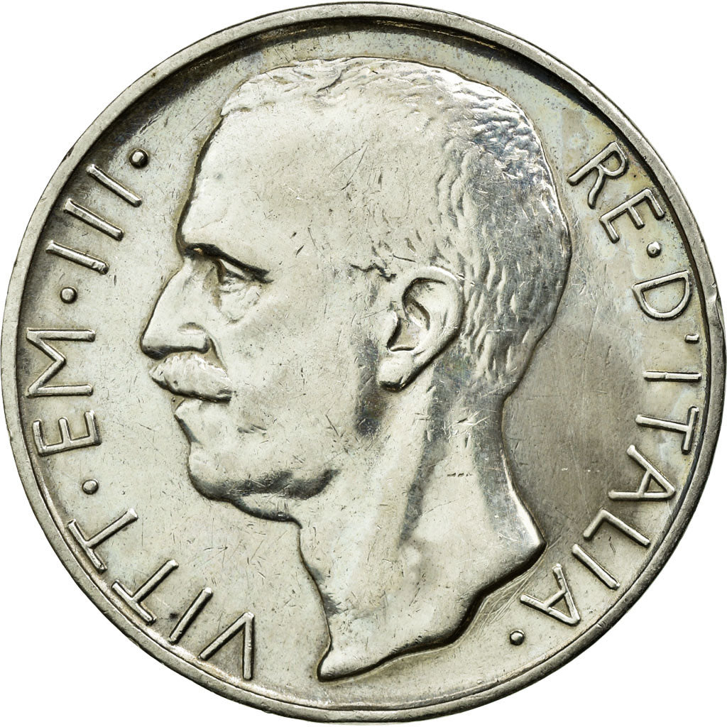 Coin, Italy, Vittorio Emanuele III, 10 Lire, 1928, Rome, EF(40-45), Silver