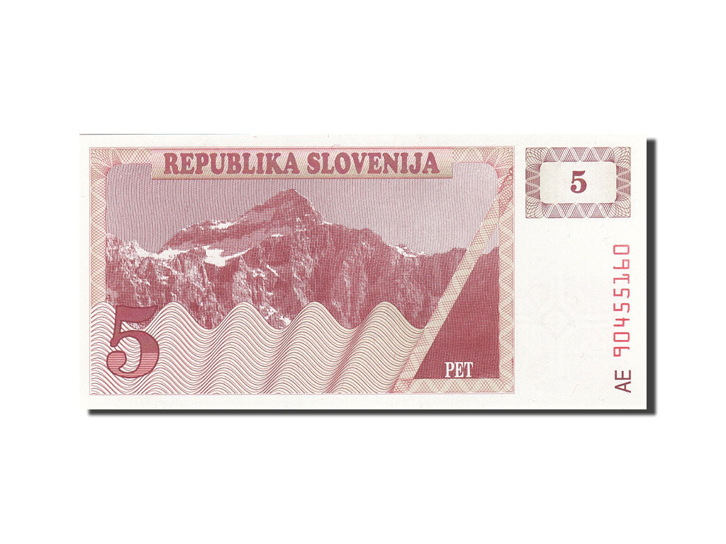 Banconote, Slovenia, 5 (Tolarjev), 1990-1992, KM:3a, 1990, FDS