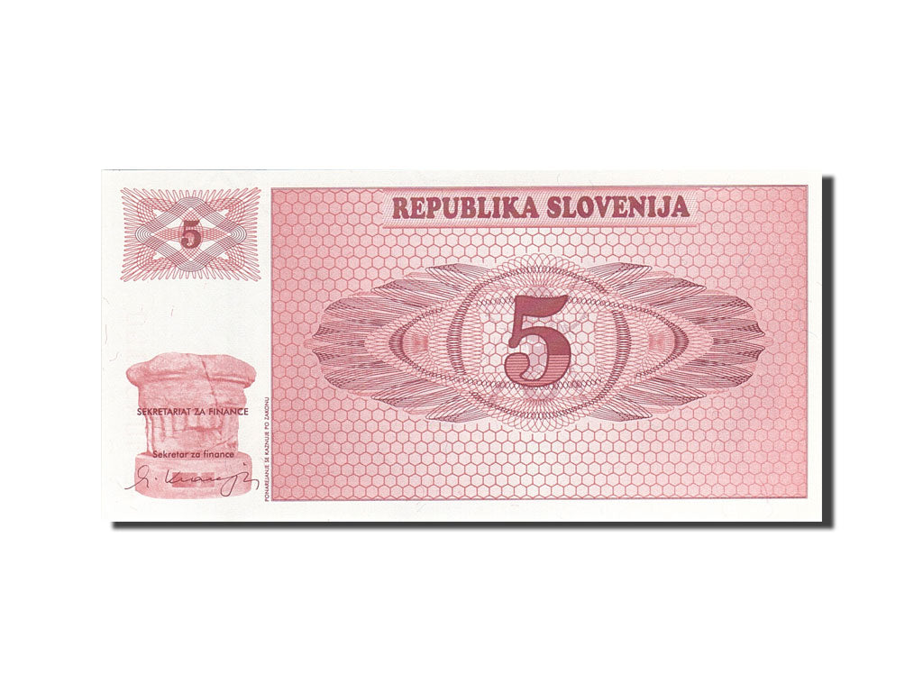 Banconote, Slovenia, 5 (Tolarjev), 1990-1992, KM:3a, 1990, FDS