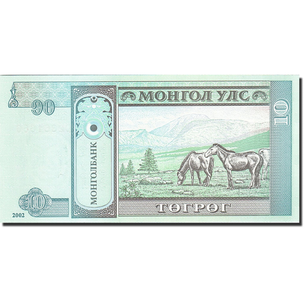 Banconote, Mongolia, 10 Tugrik, 2000-2003, KM:62b, 2002, FDS