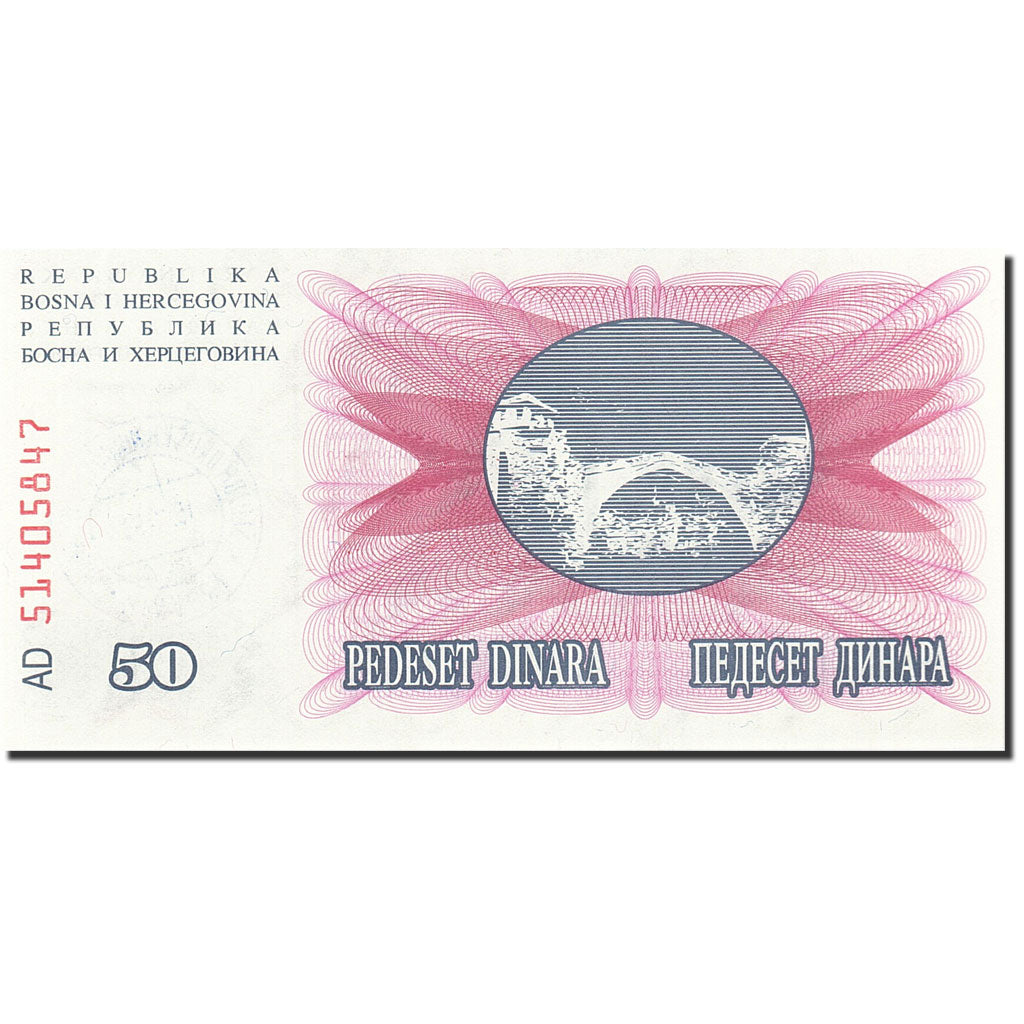 Banconote, Bosnia - Erzegovina, 50,000 Dinara, 1993, KM:55b, 1993-10-15, FDS