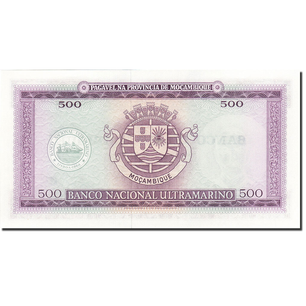 Banknot, Mozambik, 500 Escudos, 1961-1967, 1967-03-22, KM:118a, UNC(65-70)