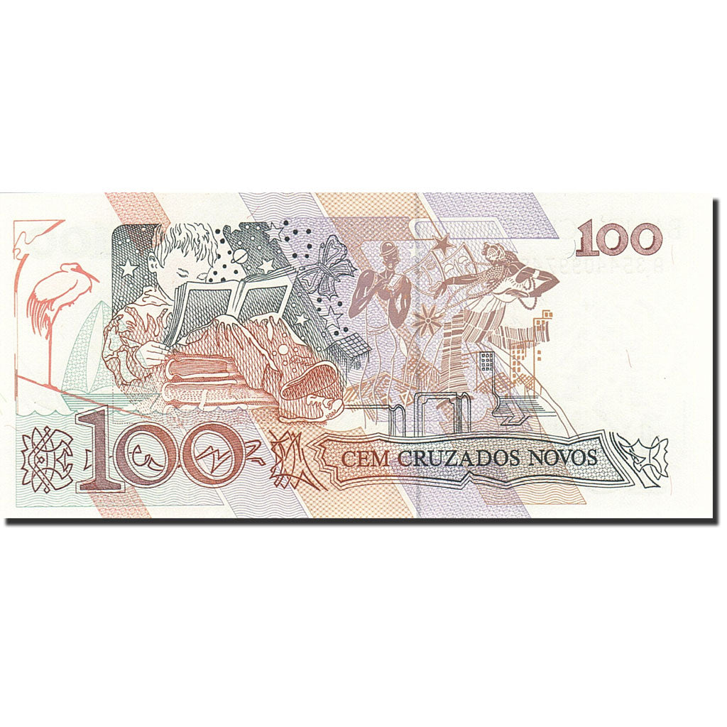 Banconote, Brasile, 100 Cruzados Novos, 1989, KM:220a, Undated (1989), FDS