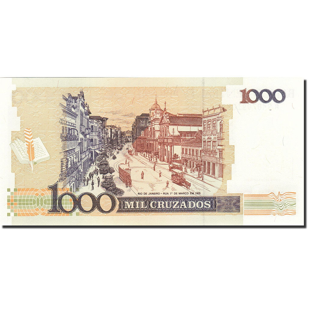 Banknote, Brazil, 1000 Cruzados, 1987, 1988, KM:213b, UNC(65-70)
