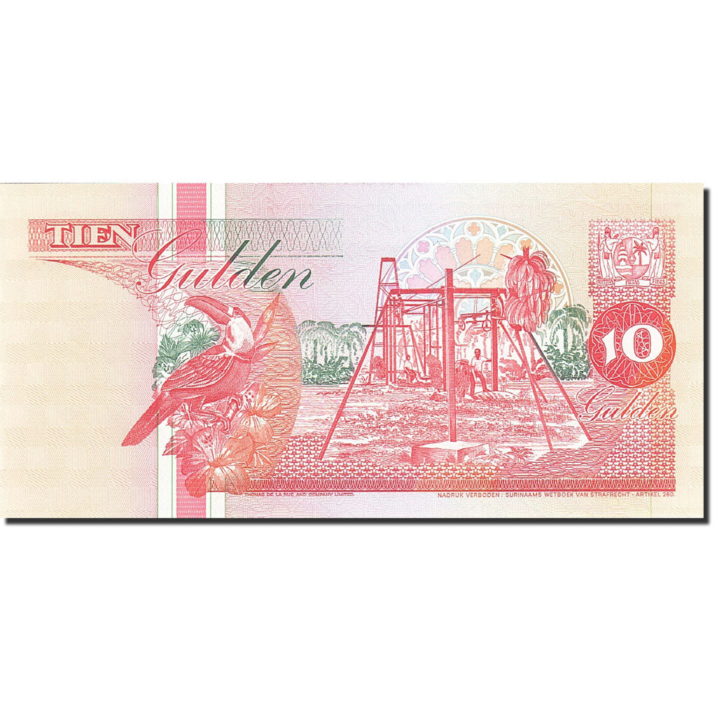Banconote, Suriname, 10 Gulden, 1991-1997, KM:137b, 1998-02-10, FDS