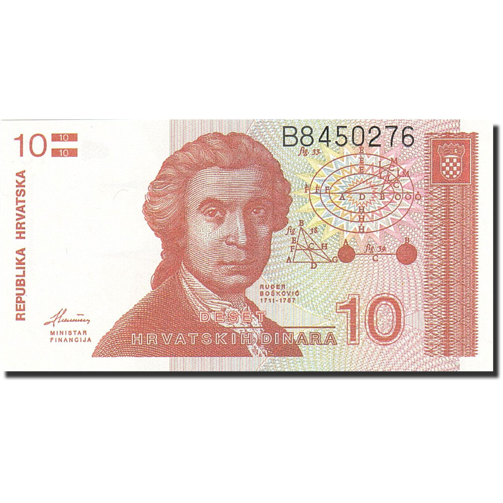 Billet, Croatie, 10 Dinara, 1991-1993, 1991, KM:18a, NEUF