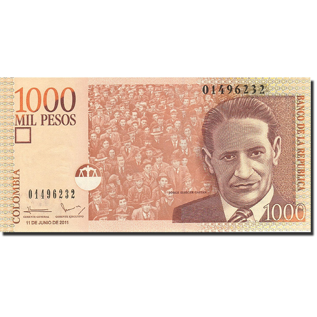Billet, Colombie, 1000 Pesos, 2011, 2011-06-11, NEUF