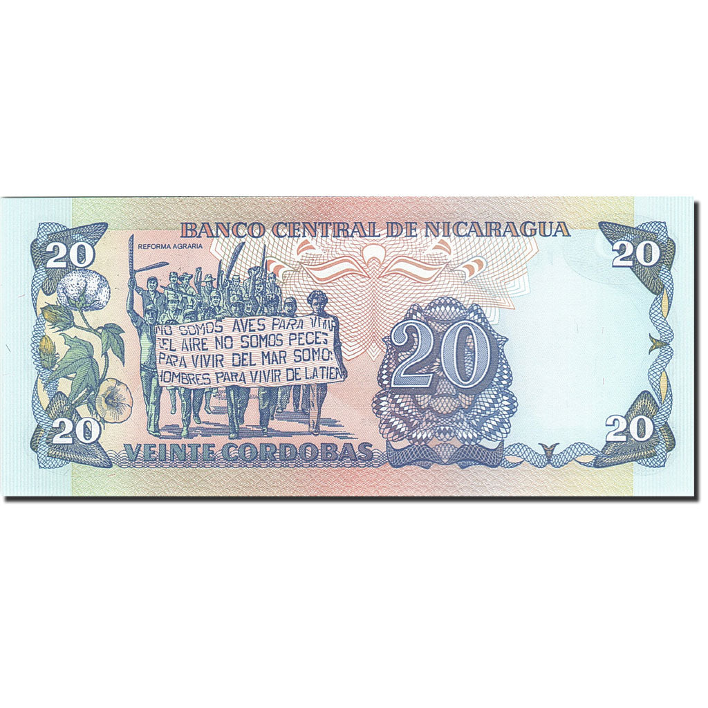 Banknote, Nicaragua, 20 Cordobas, 1985, 1985, KM:152, UNC(65-70)