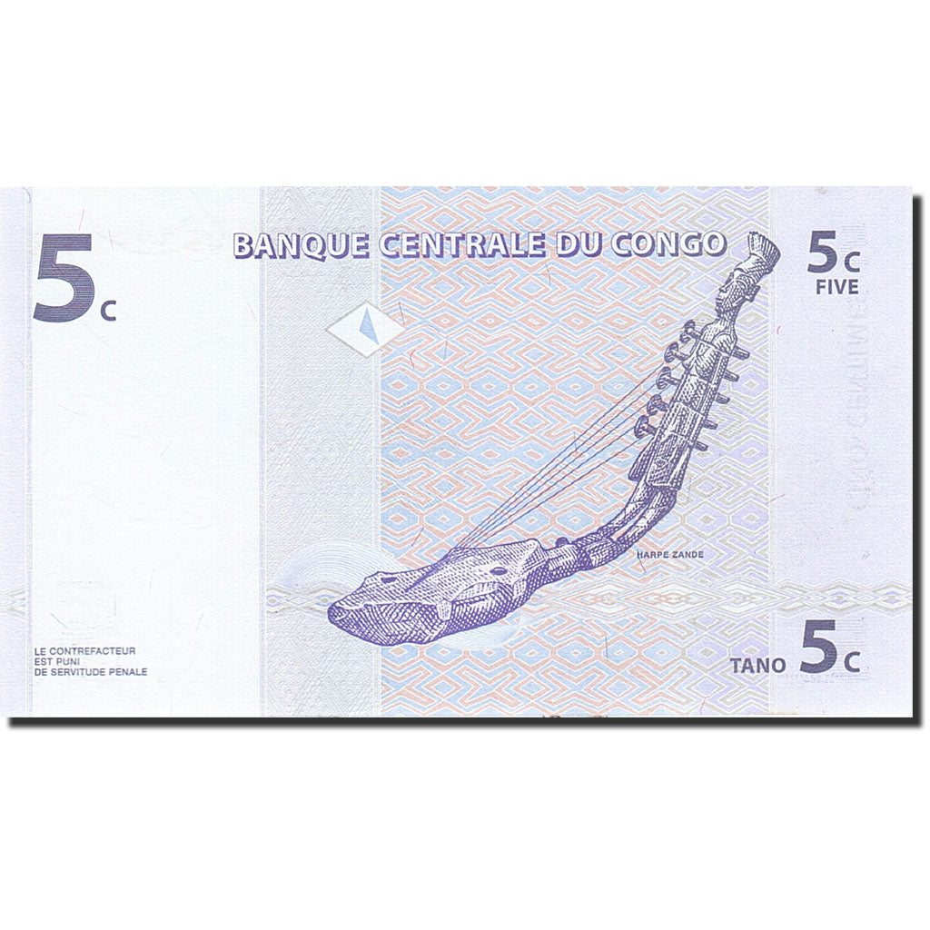 Geldschein, Congo Democratic Republic, 5 Centimes, 1997, 1997-11-01, KM:81a