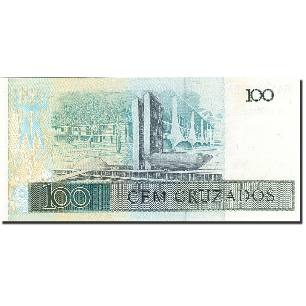 Banknote, Brazil, 100 Cruzados, 1986, 1987, KM:211c, UNC(63)