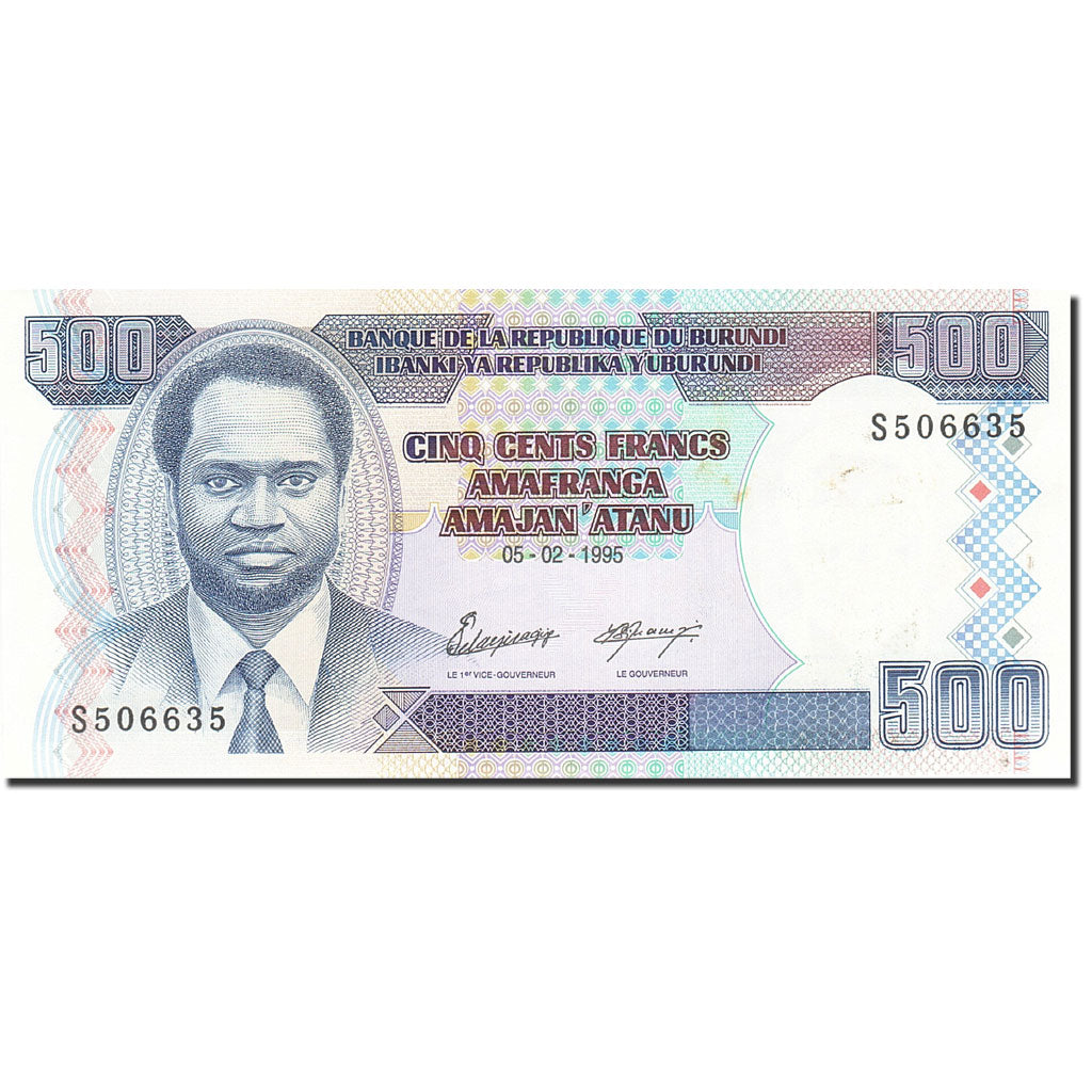 Billete, 500 Francs, 1993-1997, Burundi, KM:37a, 1995-02-05, EBC