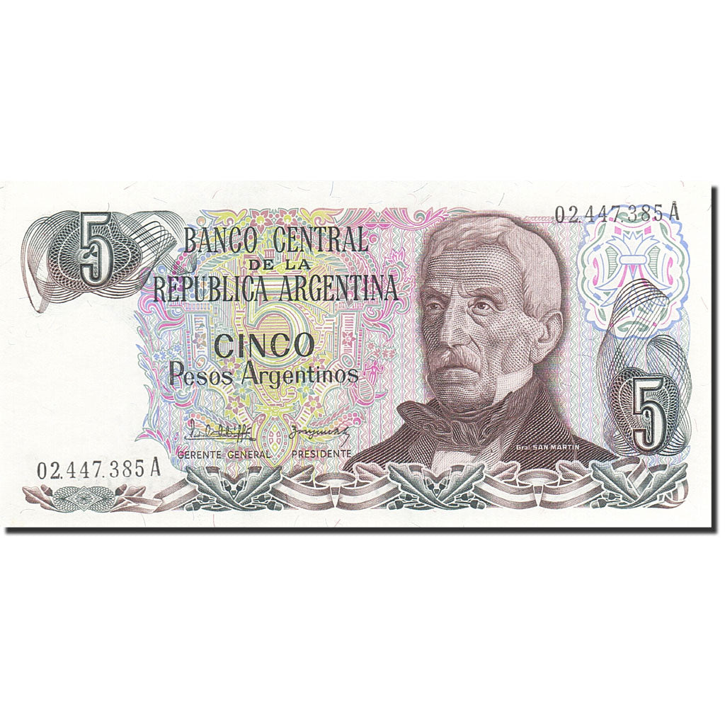 Banconote, Argentina, 5 Pesos Argentinos, 1983-1985, KM:312a, Undated