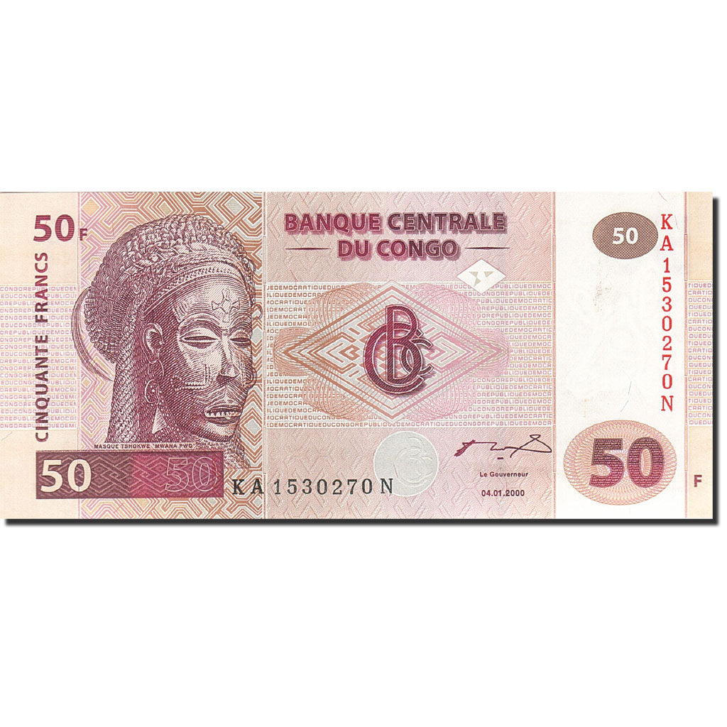 Banconote, Repubblica Democratica del Congo, 50 Francs, 2000, KM:91a