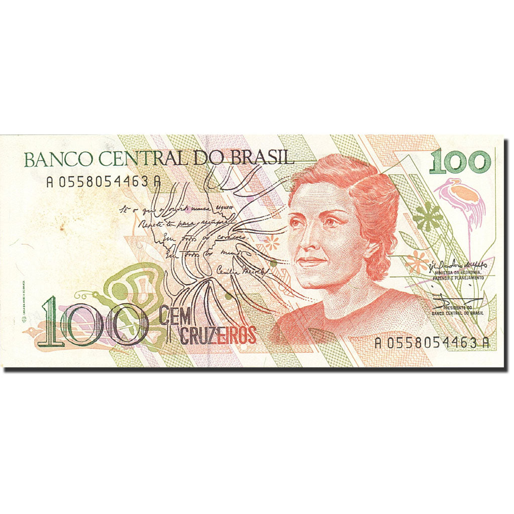 Banconote, Brasile, 100 Cruzeiros, 1990-1993, KM:228, UNdated (1990), SPL-