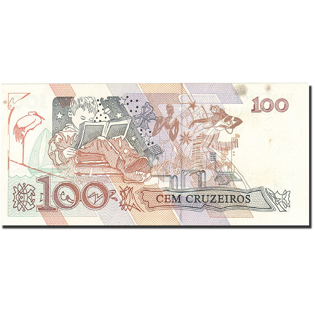 Banconote, Brasile, 100 Cruzeiros, 1990-1993, KM:228, UNdated (1990), SPL-