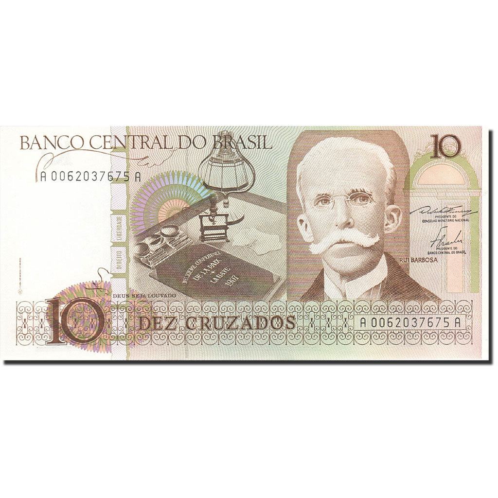 Banconote, Brasile, 10 Cruzados, 1986, KM:209a, Undated (1986-1987), FDS