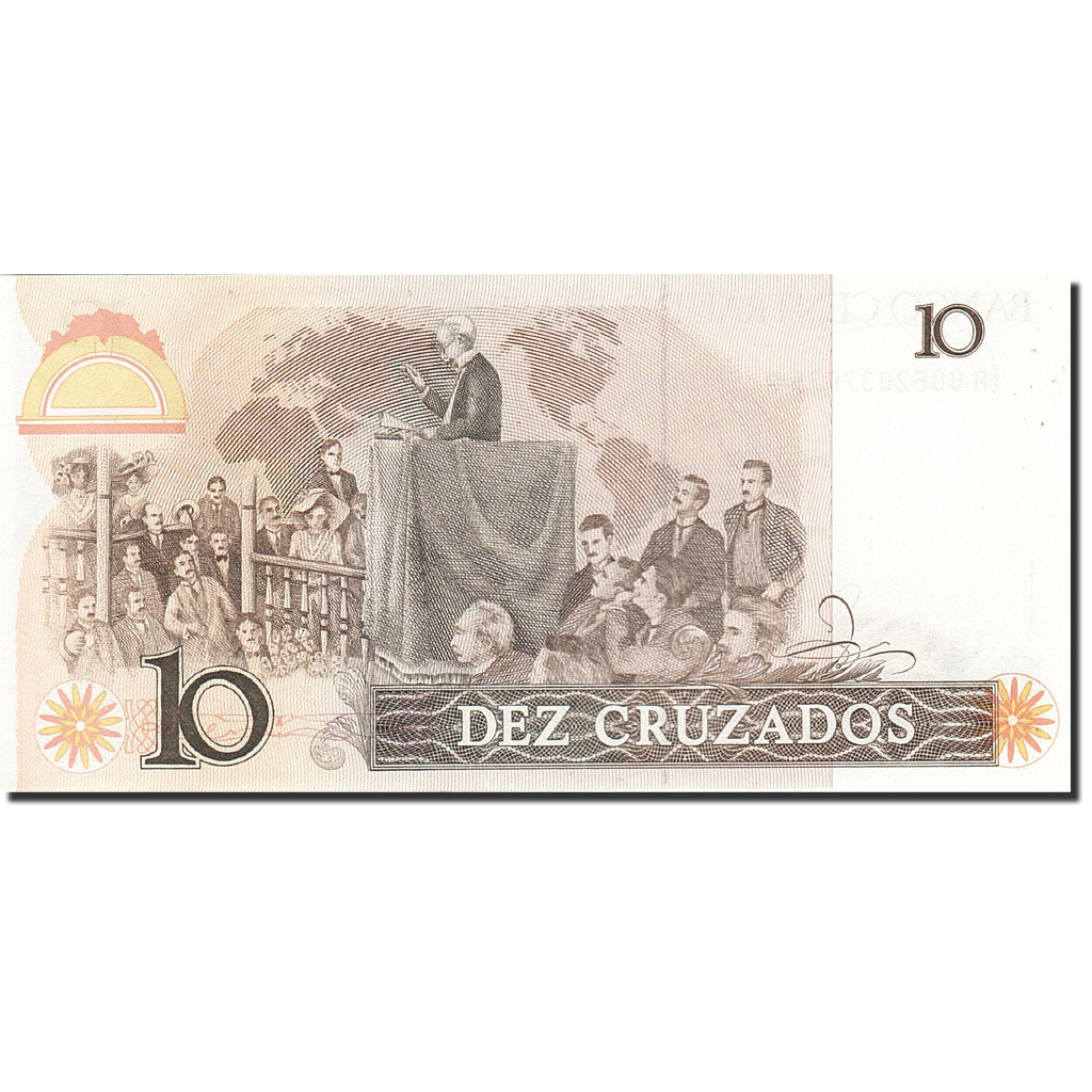 Banconote, Brasile, 10 Cruzados, 1986, KM:209a, Undated (1986-1987), FDS