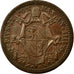 Moneta, STATI ITALIANI, PAPAL STATES, Pius IX, Mezzo (1/2) Baiocco, 1849, Roma