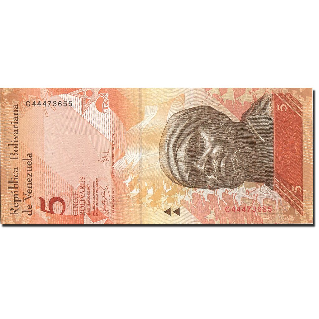 Banknote, Venezuela, 5 Bolivares, 2007, 2007-03-20, KM:89a, UNC(65-70)