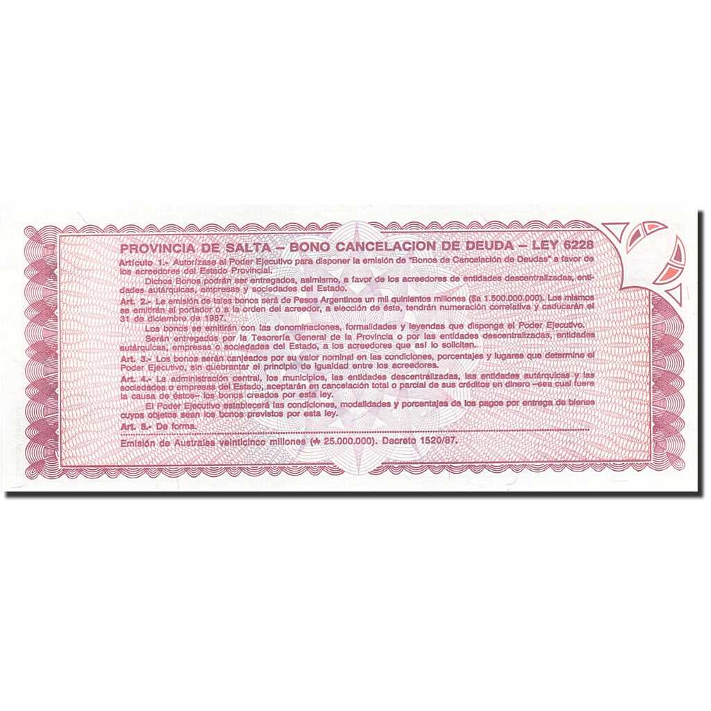 Banconote, Argentina, 1 Austral, 1987, KM:S2612c, 1987-12-31, FDS