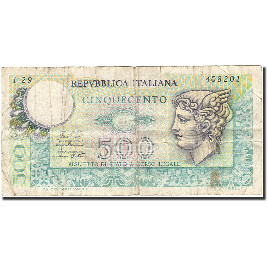 Banknote, Italy, 500 Lire, 1966, 1974-02-14, KM:94, VF(20-25)