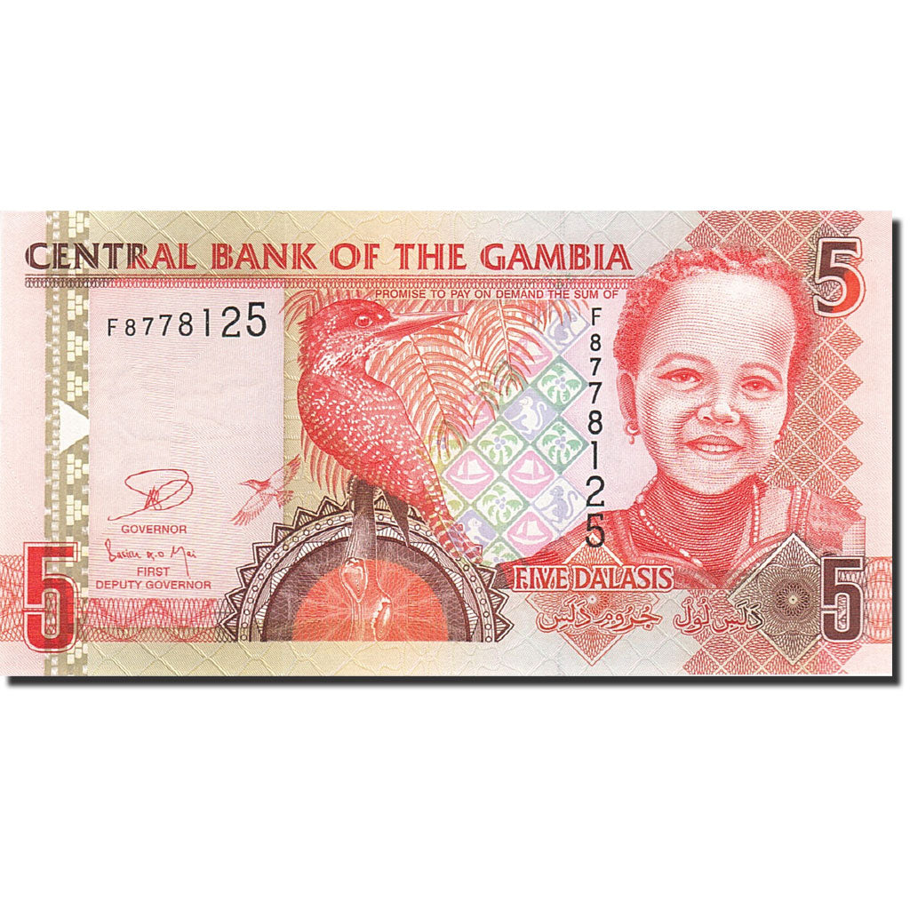 Banknote, The Gambia, 5 Dalasis, 2001, Undated (2001), KM:20a, UNC(65-70)