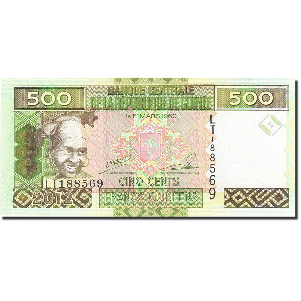 Geldschein, Guinea, 500 Francs, 2006-2007, 2006, KM:39a, UNZ