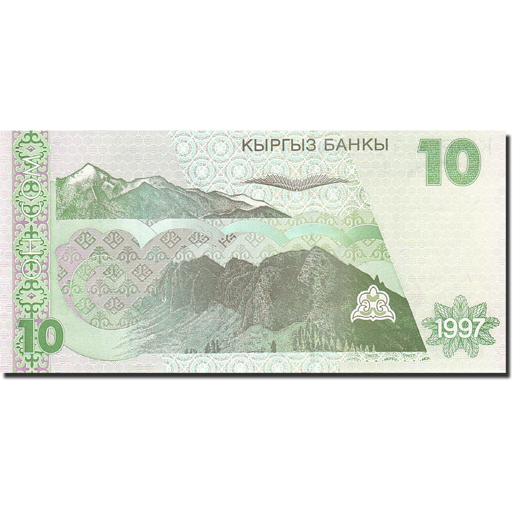 Banknot, KIRGISTAN, 10 Som, 1997, 1997, KM:14, UNC(65-70)