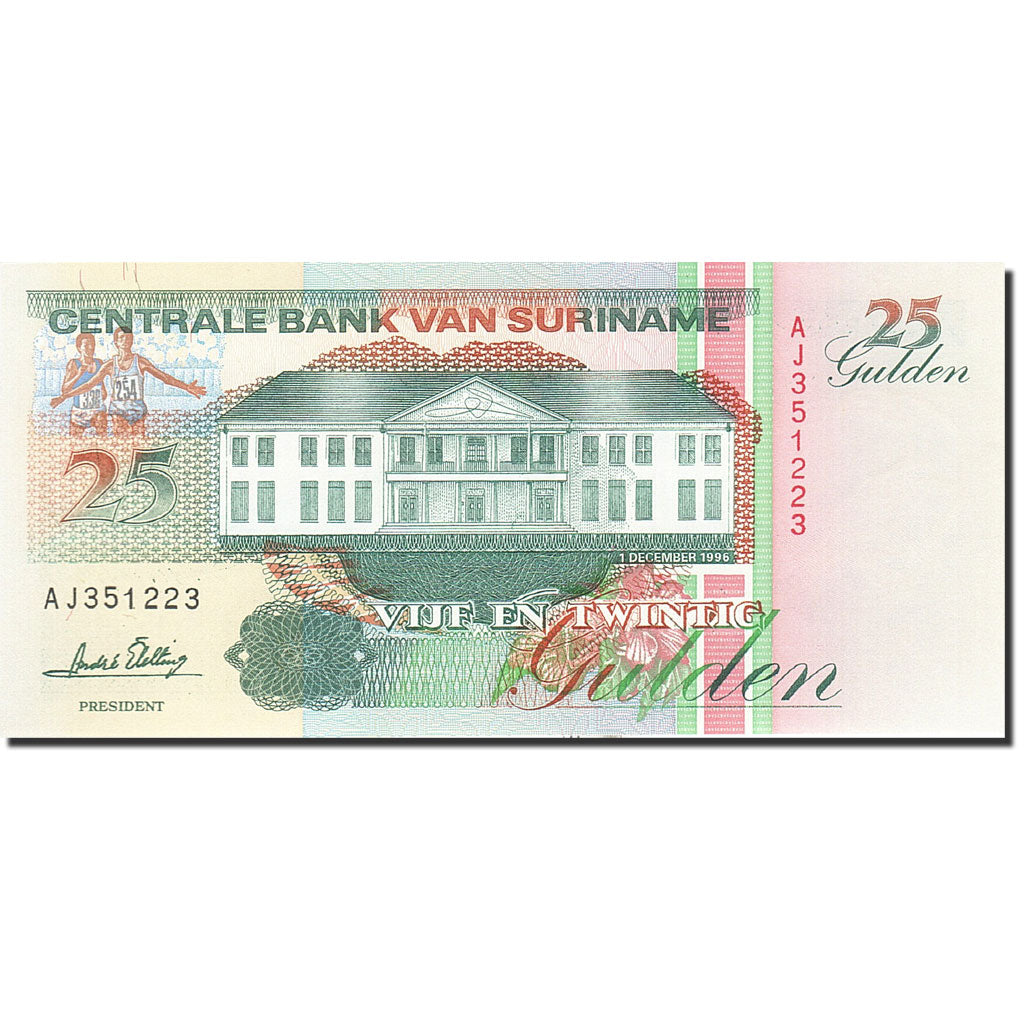 Banknot, Surinam, 25 Gulden, 1991-1997, 1996-12-01, KM:138c, UNC(65-70)
