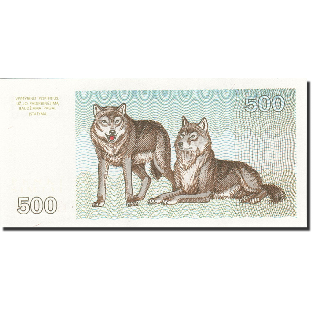 Biljet, Lithouwen, 500 Talonu, 1993, 1993, KM:46, NIEUW