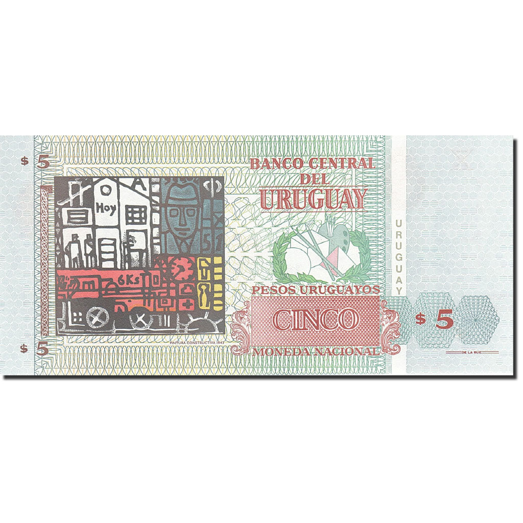 Banknote, Uruguay, 5 Pesos Uruguayos, 1998, 1998, KM:80a, UNC(65-70)