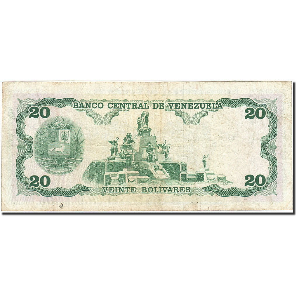 Billete, 20 Bolivares, 1981-1988, Venezuela, KM:63d, 1992-12-08, BC