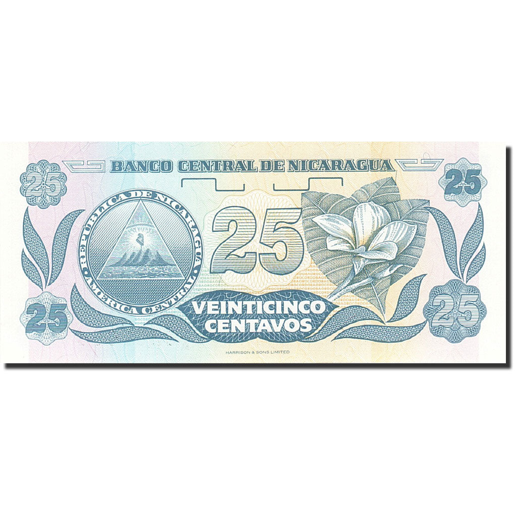 Billete, 25 Centavos, 1991-1992, Nicaragua, KM:170a, Undated (1991), SC
