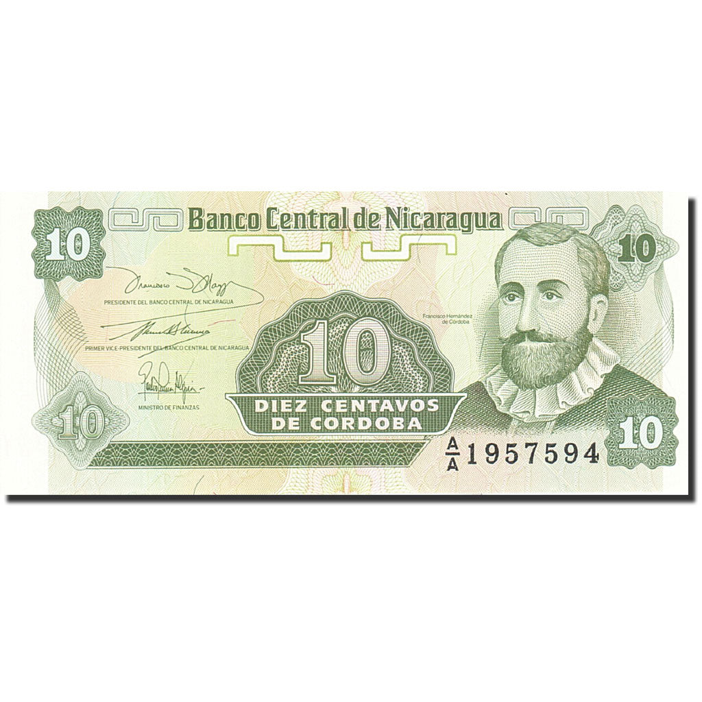 Billete, 10 Centavos, 1991-1992, Nicaragua, KM:169a, 1987, UNC