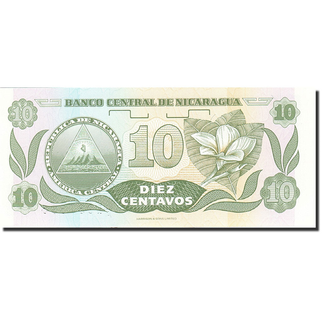 Billete, 10 Centavos, 1991-1992, Nicaragua, KM:169a, 1987, UNC