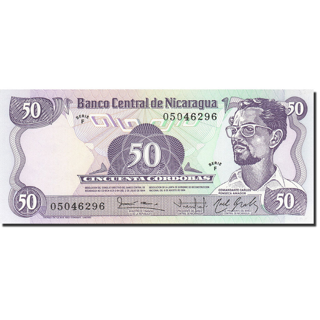 Billete, 50 Cordobas, 1984, Nicaragua, KM:140, 1985, SC