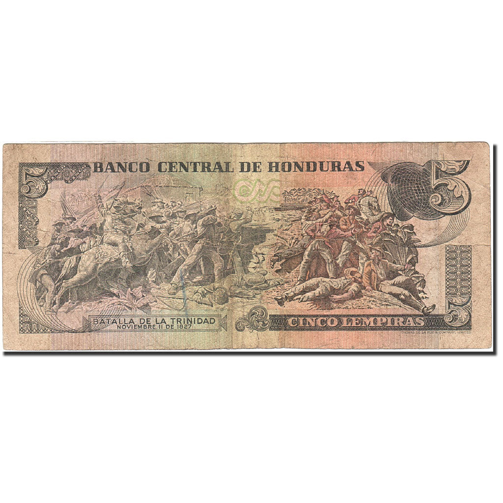 Billete, 5 Lempiras, 1975-1978, Honduras, KM:63a, 1980-05-08, BC