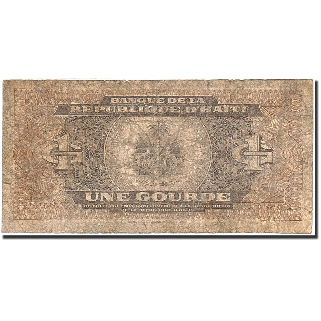 Banknote, Haiti, 1 Gourde, 1992-1994, 1992, KM:259a, VG(8-10)